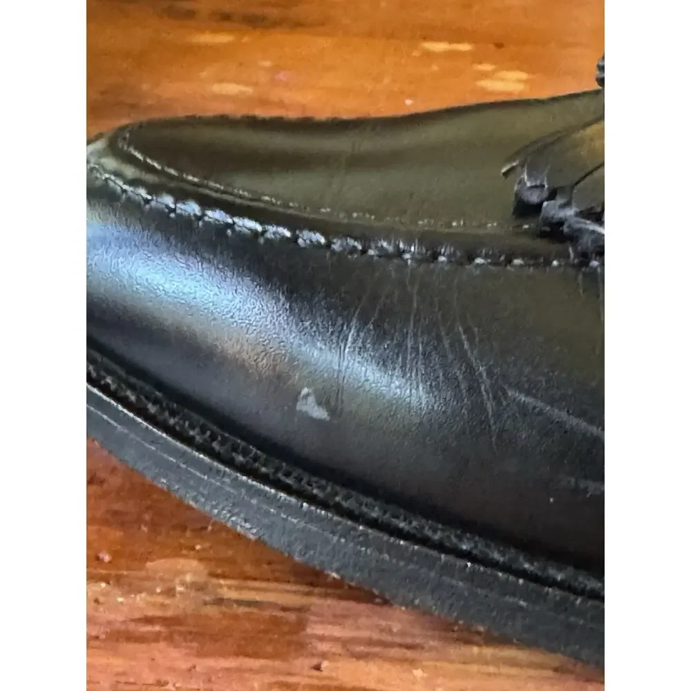 Vintage Allen Edmonds Grayson Black Leather Tassel Loafers 9 1/2 AA Made in USA
